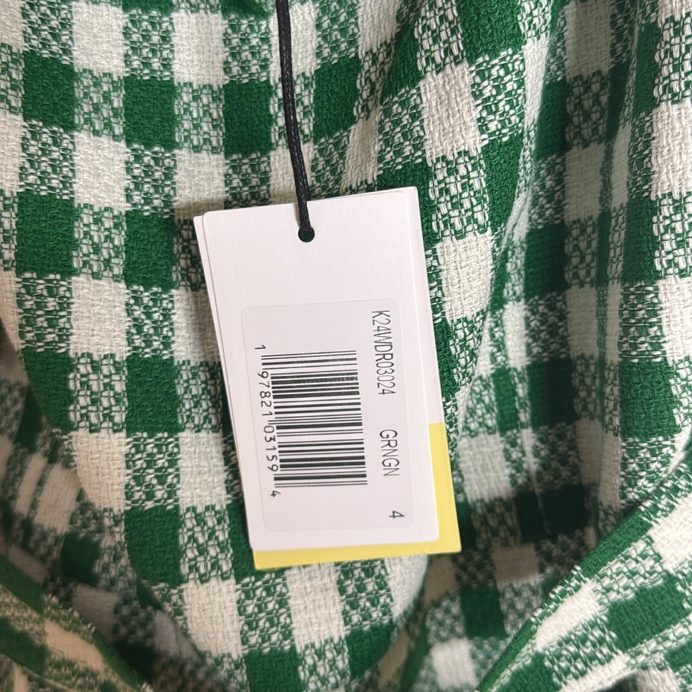kourt Blaine ladies green gingham mini dress size 4 - Picture 14 of 15